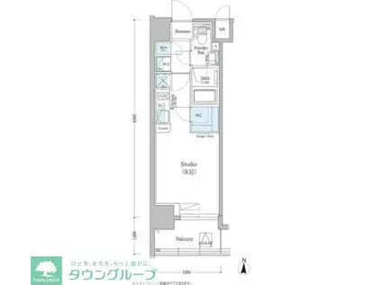 アーバネックス深川住吉(ワンルーム/10階)の間取り写真