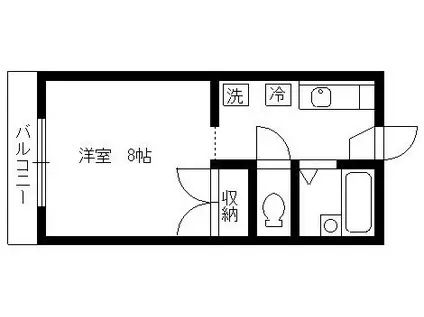 メゾン ボナール(1K/1階)の間取り写真
