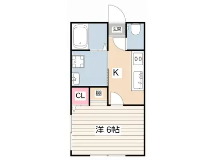 リープラス恵比須駅前(1K/1階)の間取り写真