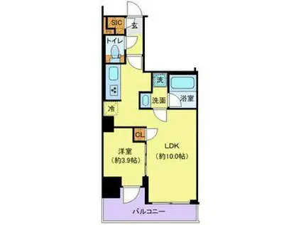 プレール・ドゥーク亀戸VI(1LDK/5階)の間取り写真