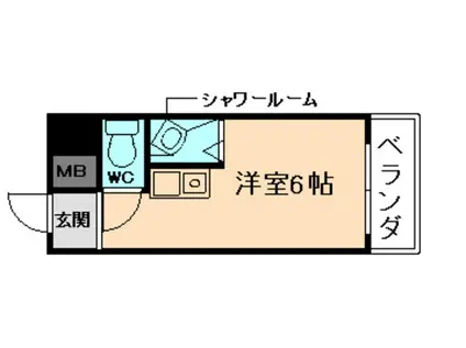 ハイネス岡崎(ワンルーム/8階)の間取り写真