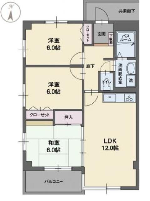RYU-SUI(3LDK/1階)の間取り写真