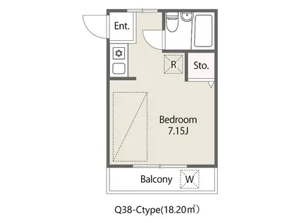 ローズアパート(ワンルーム/2階)の間取り写真