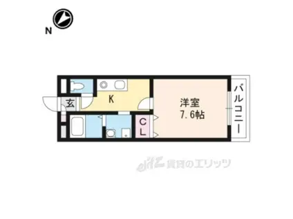 ラ・フェリーチェ(1K/3階)の間取り写真