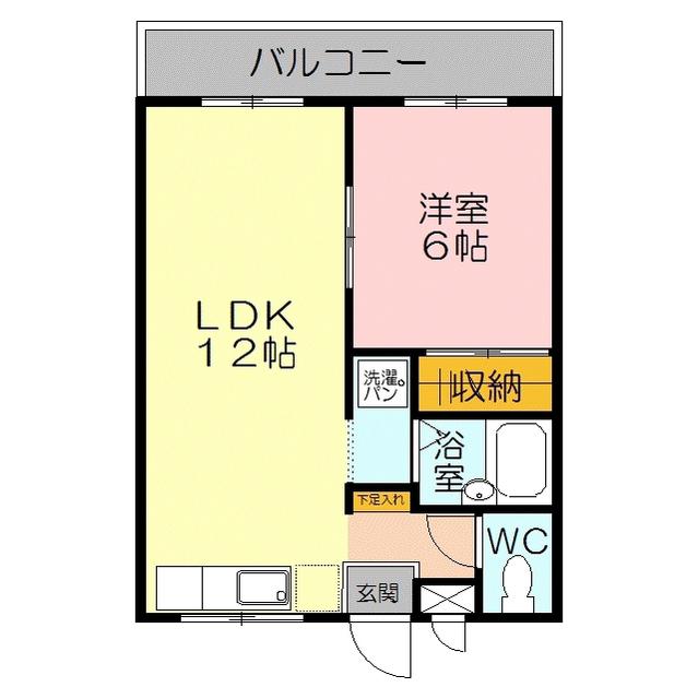 レックハウス バルリーヌ(1LDK/1階)の間取り写真