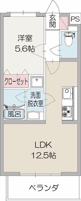 ボア・ソルテ(1LDK/3階)の間取り写真