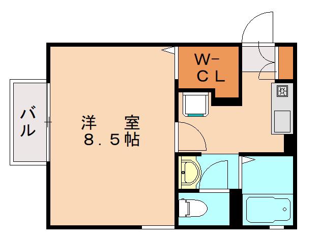 36PARKHEIGHTS(1K/1階)の間取り写真