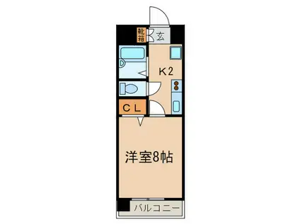 メゾンエルブロック(1K/2階)の間取り写真