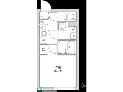 グランパーク大山(1K/4階)の間取り写真