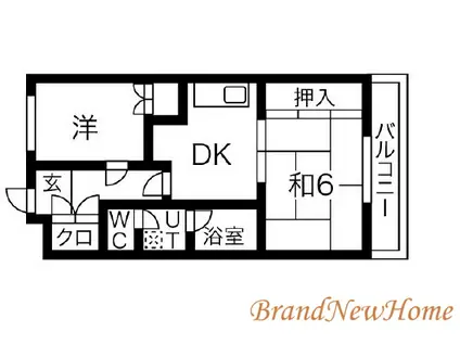 A-HEIGHTS(2DK/5階)の間取り写真