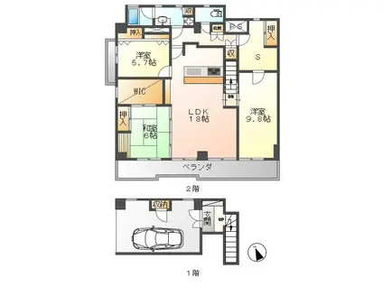 CO LION 03(3SLDK/1階)の間取り写真