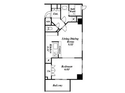 スペーシア三軒茶屋弐番館(1LDK/4階)の間取り写真