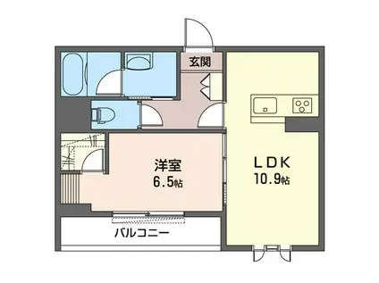グレースレジデンス優(1LDK/2階)の間取り写真