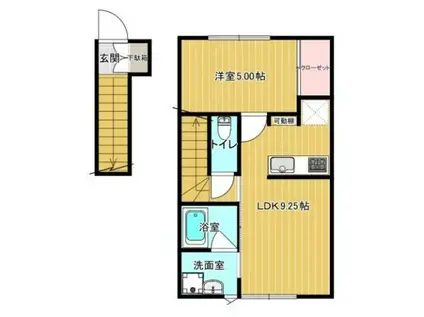 REGLOSS(1LDK/2階)の間取り写真