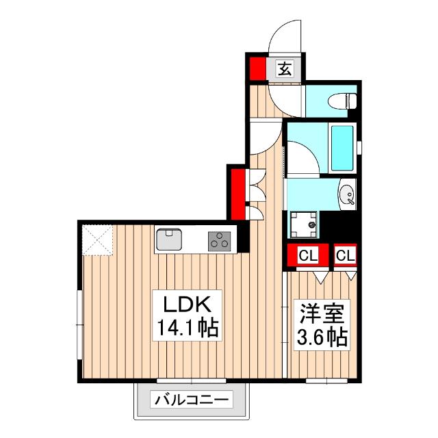 ASTILE 練馬北町(1LDK/3階)の間取り写真