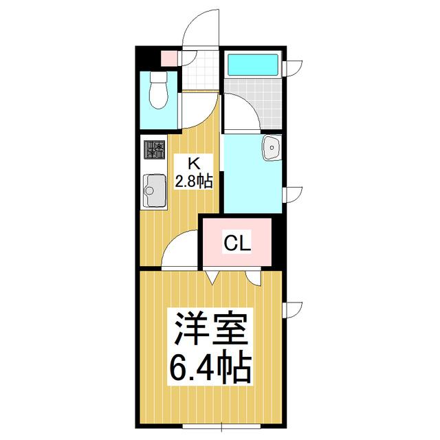 COZY HUT 江(1K/2階)の間取り写真