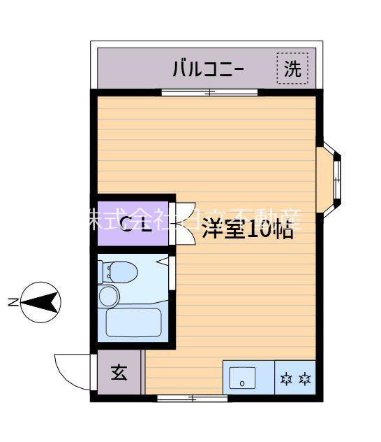 メゾン帆刈(ワンルーム/2階)の間取り写真