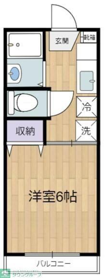シティパルA(1K/2階)の間取り写真