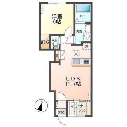 アネックス FII(1LDK/1階)の間取り写真