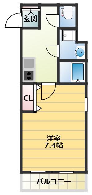 ブリーズ(1K/10階)の間取り写真