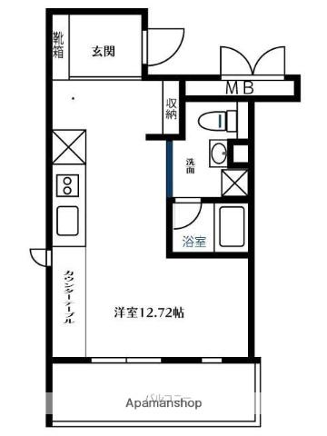 LIFE GRANDE HAKATA(ワンルーム/9階)の間取り写真
