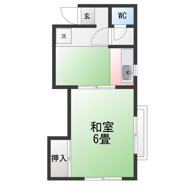 杉山荘(1K/1階)の間取り写真