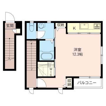 シャーメゾン春岡(ワンルーム/2階)の間取り写真