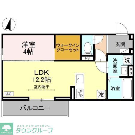 SOPHIA II B(1LDK/1階)の間取り写真