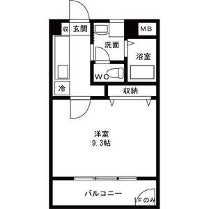 PAIKAJI(1K/1階)の間取り写真