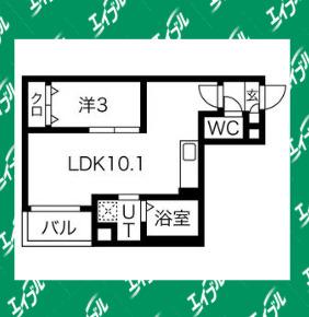 JACK KANSEIIV(1LDK/2階)の間取り写真
