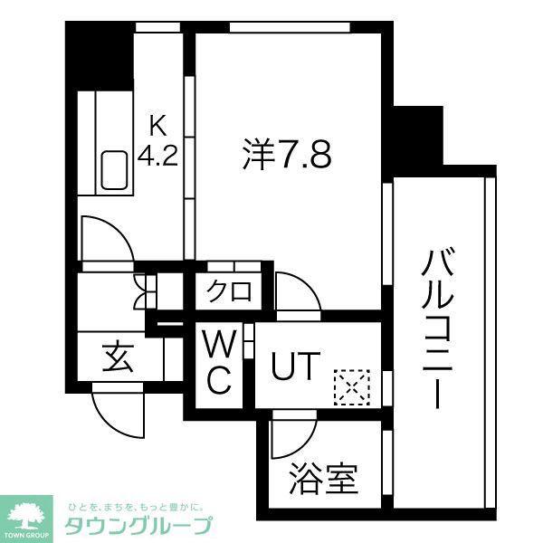 さくらHILLS NAGOYA ウエスト(1DK/6階)の間取り写真