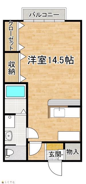 セレスノーブル(ワンルーム/2階)の間取り写真