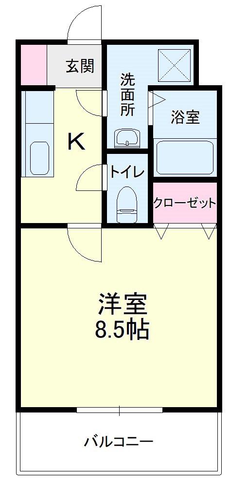 BONITO(1K/4階)の間取り写真