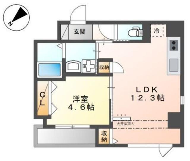 上池台2丁目マンション仮(1LDK/6階)の間取り写真