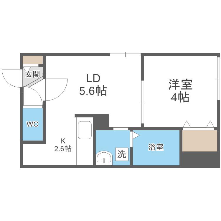 ラフォルテ桑園(1LDK/3階)の間取り写真