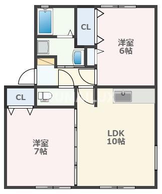 ソレジオM(3LDK/1階)の間取り写真