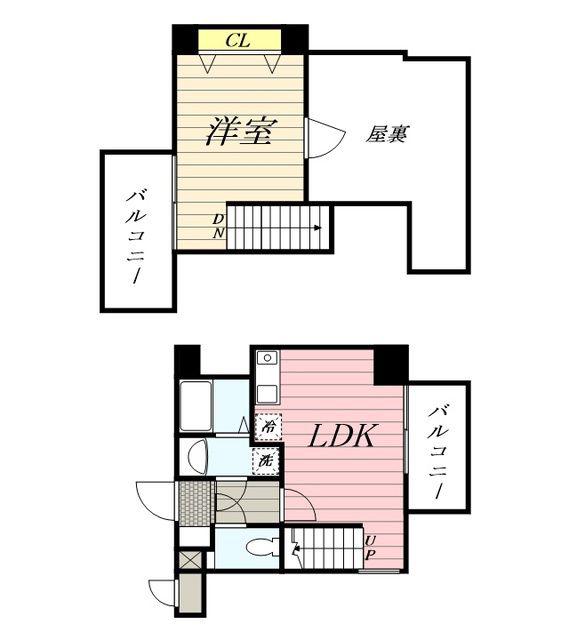 モカネスト久が原(1LDK/6階)の間取り写真