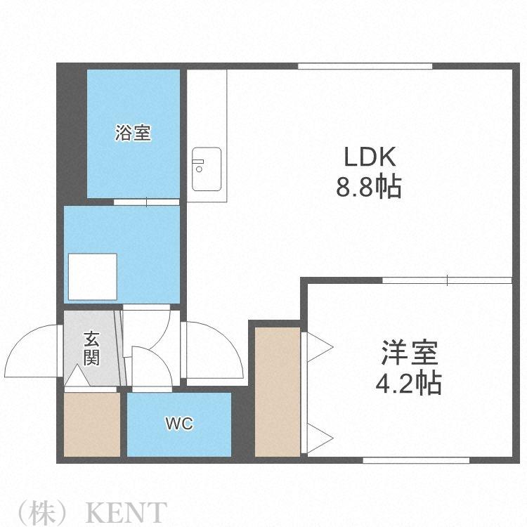 ASTER24(1LDK/3階)の間取り写真