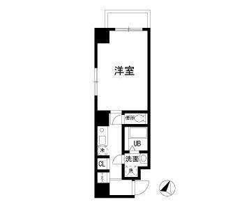 LEREVE横濱伊勢佐木町(1K/7階)の間取り写真