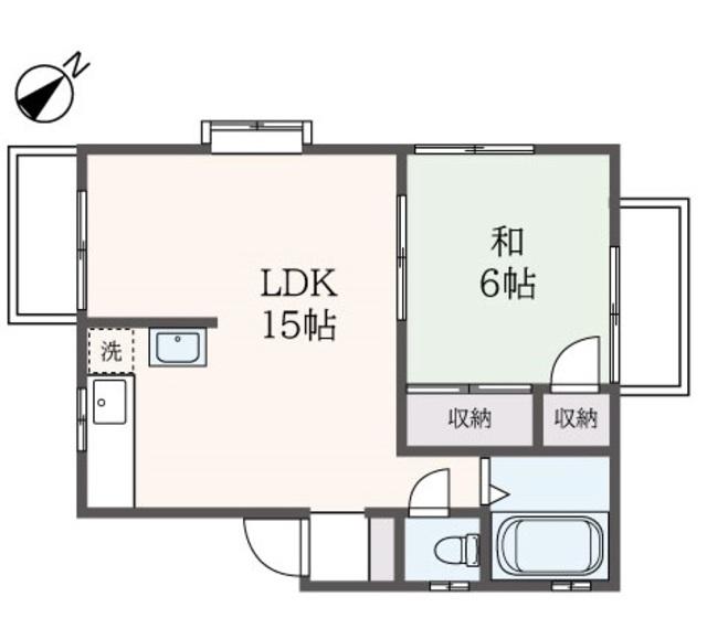 コーポお鷹の道(1LDK/2階)の間取り写真