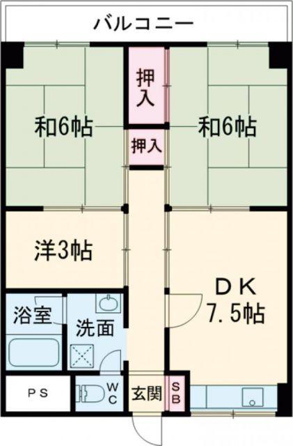 ラフェスタ加西(3LDK/5階)の間取り写真