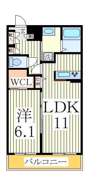 オアゾ桜台II(1LDK/1階)の間取り写真