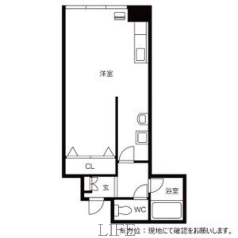 ループロードマンションI(ワンルーム/2階)の間取り写真