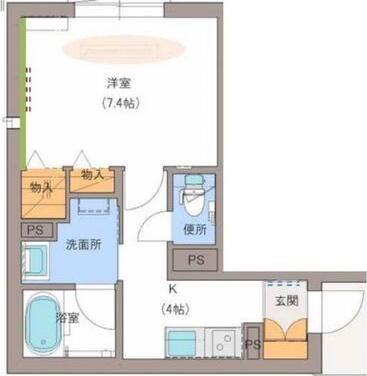 PHOENIX (1K/1階)の間取り写真