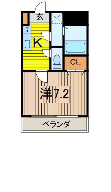 グランチェスタ戸田公園(1K/3階)の間取り写真