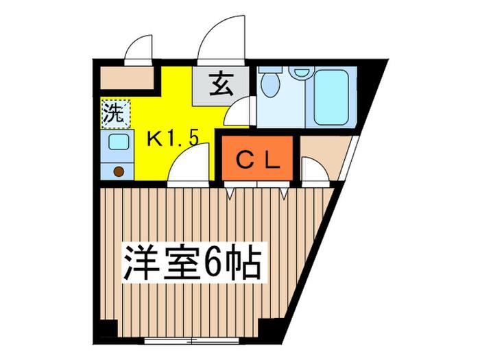 ドルチェ東府中(1K/3階)の間取り写真