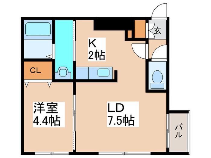 PLAN DE N18(1LDK/4階)の間取り写真