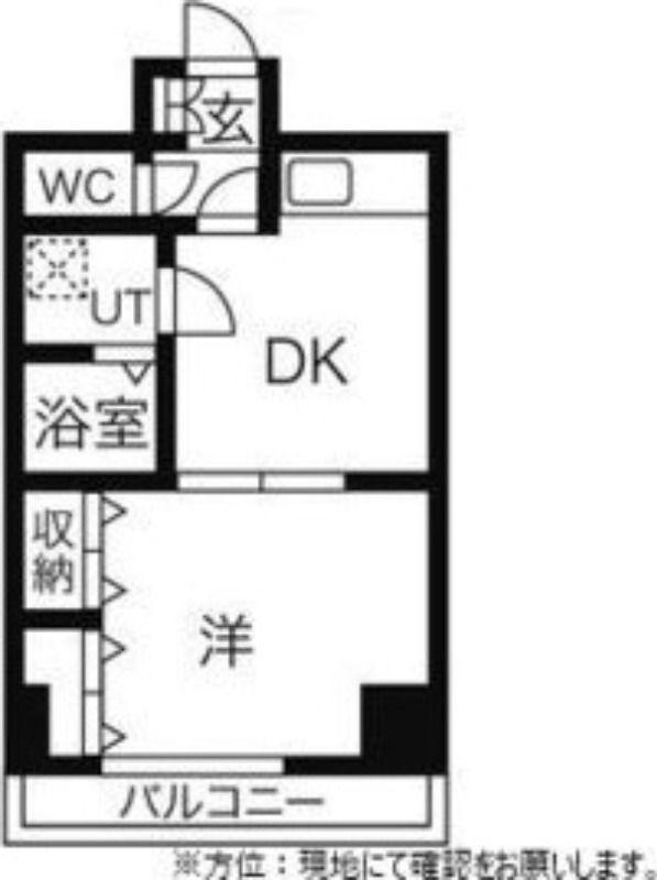 ルノルド(1DK/8階)の間取り写真