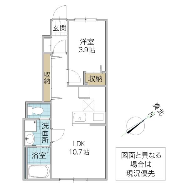 DUE ACERO.K III(1LDK/1階)の間取り写真