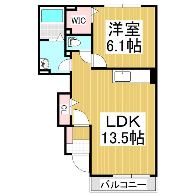 プロムナード(1LDK/1階)の間取り写真